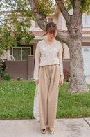 【Riko's collection】法式慵懒复古风刺绣圆领衬衫