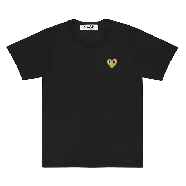 COMME des GARÇONS 川久保玲  T恤 黑色 金心（尺码偏小，洗后也会缩水尽量买大哦）