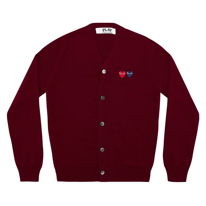 COMME des GARÇONS 川久保玲  开衫  【酒红色 双心❤️】