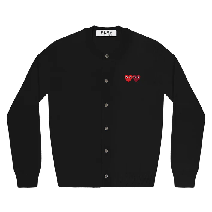 COMME des GARÇONS 川久保玲  开衫 【黑色圆领 双红心♥️】