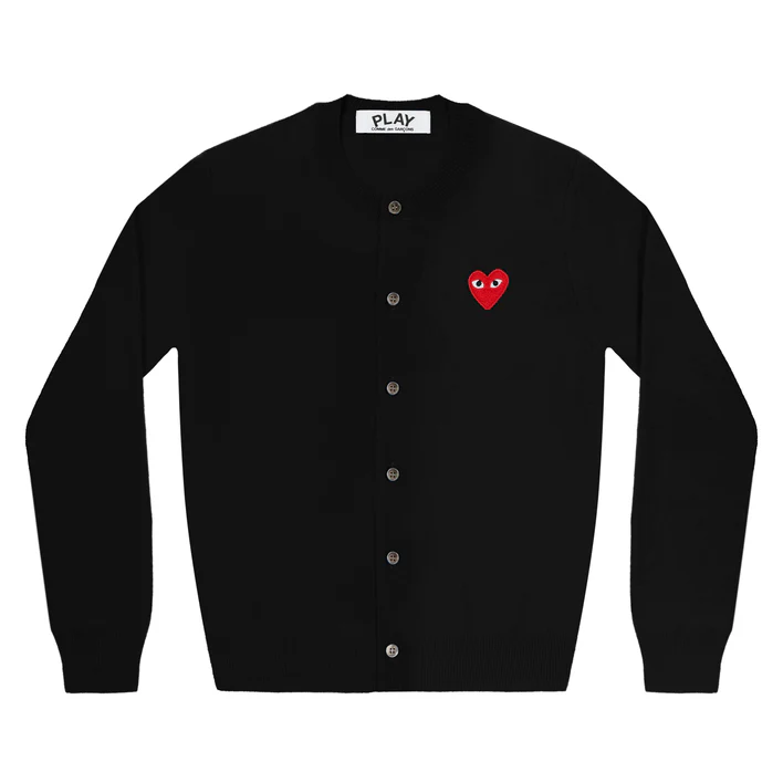 COMME des GARÇONS 川久保玲  开衫 【黑色圆领 单红心♥️】