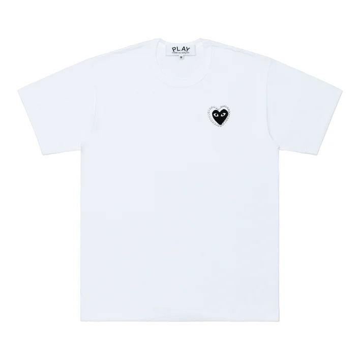 【0609ずみ】COMME des GARÇONS 川久保玲 T恤 （白色 白钻黑心）尺码偏小，洗后也会缩水尽量买大哦）