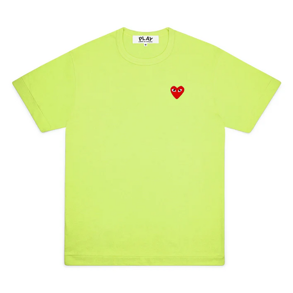 【0609ずみ】COMME des GARÇONS 川久保玲 T恤 苹果绿 红心（尺码偏小，洗后也会缩水尽量买大哦）