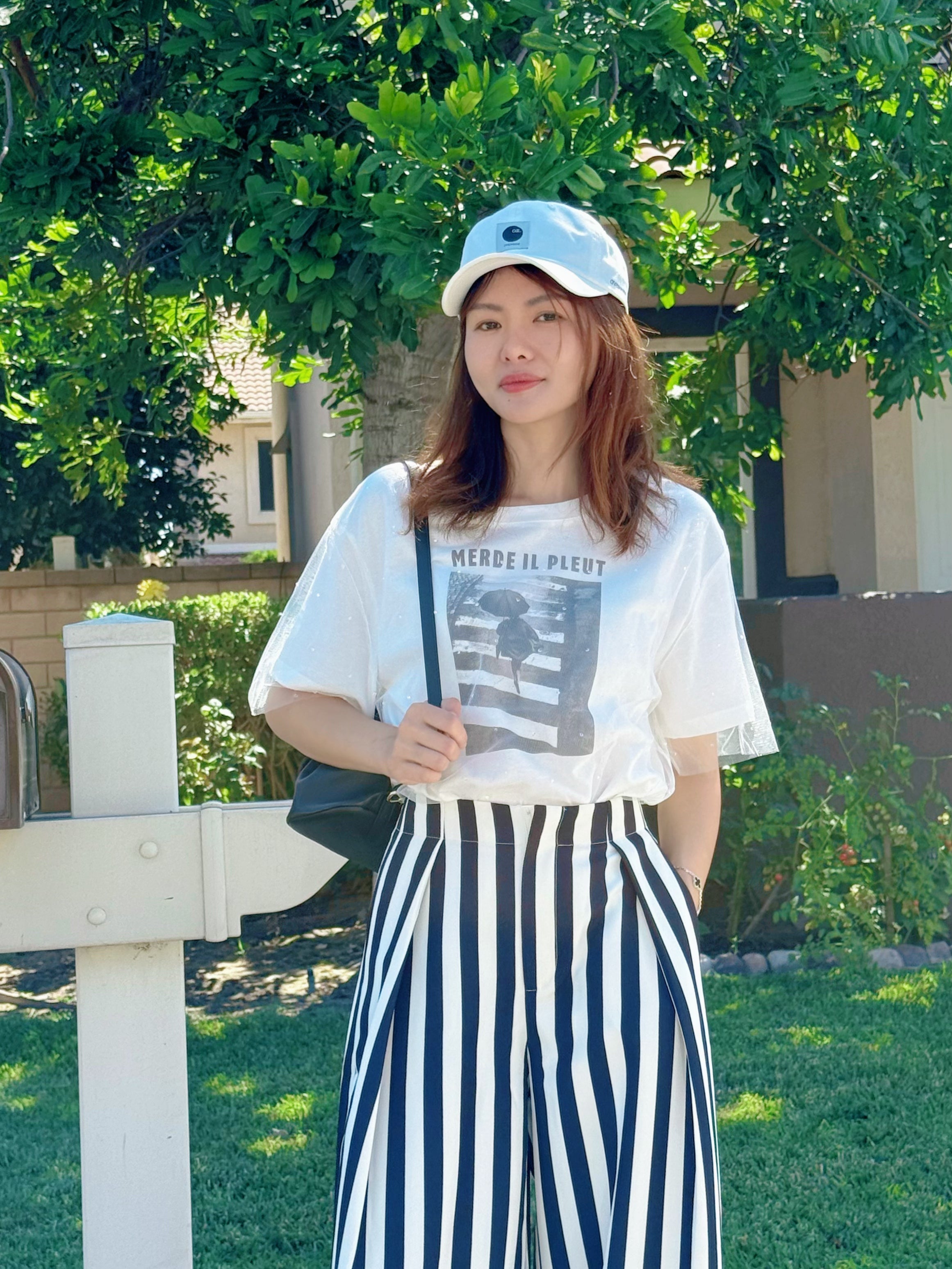 【Riko's collection】设计感网纱小水滴 印花假两件短袖