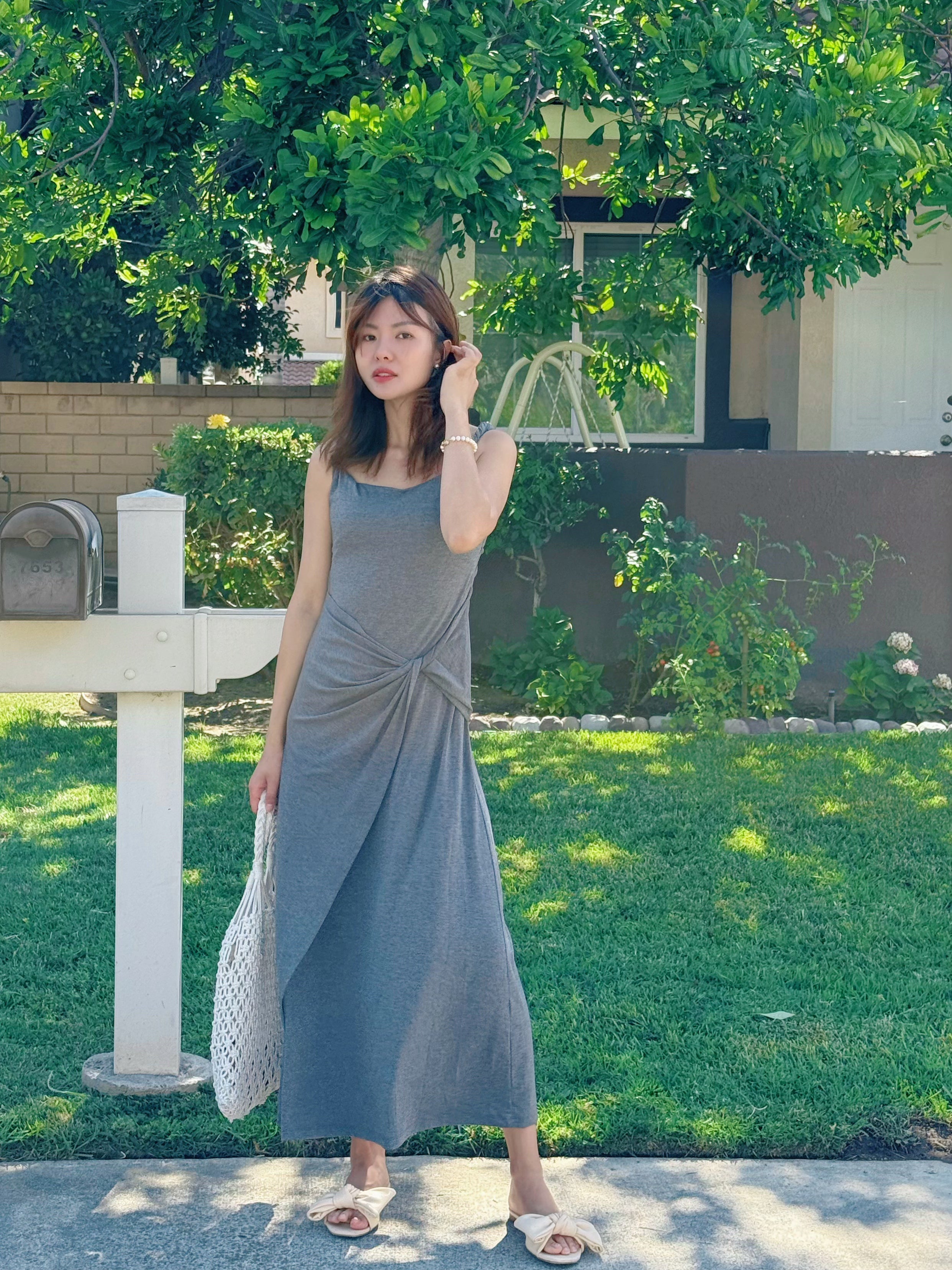 【Riko's collection】设计感扭结不对称连衣裙