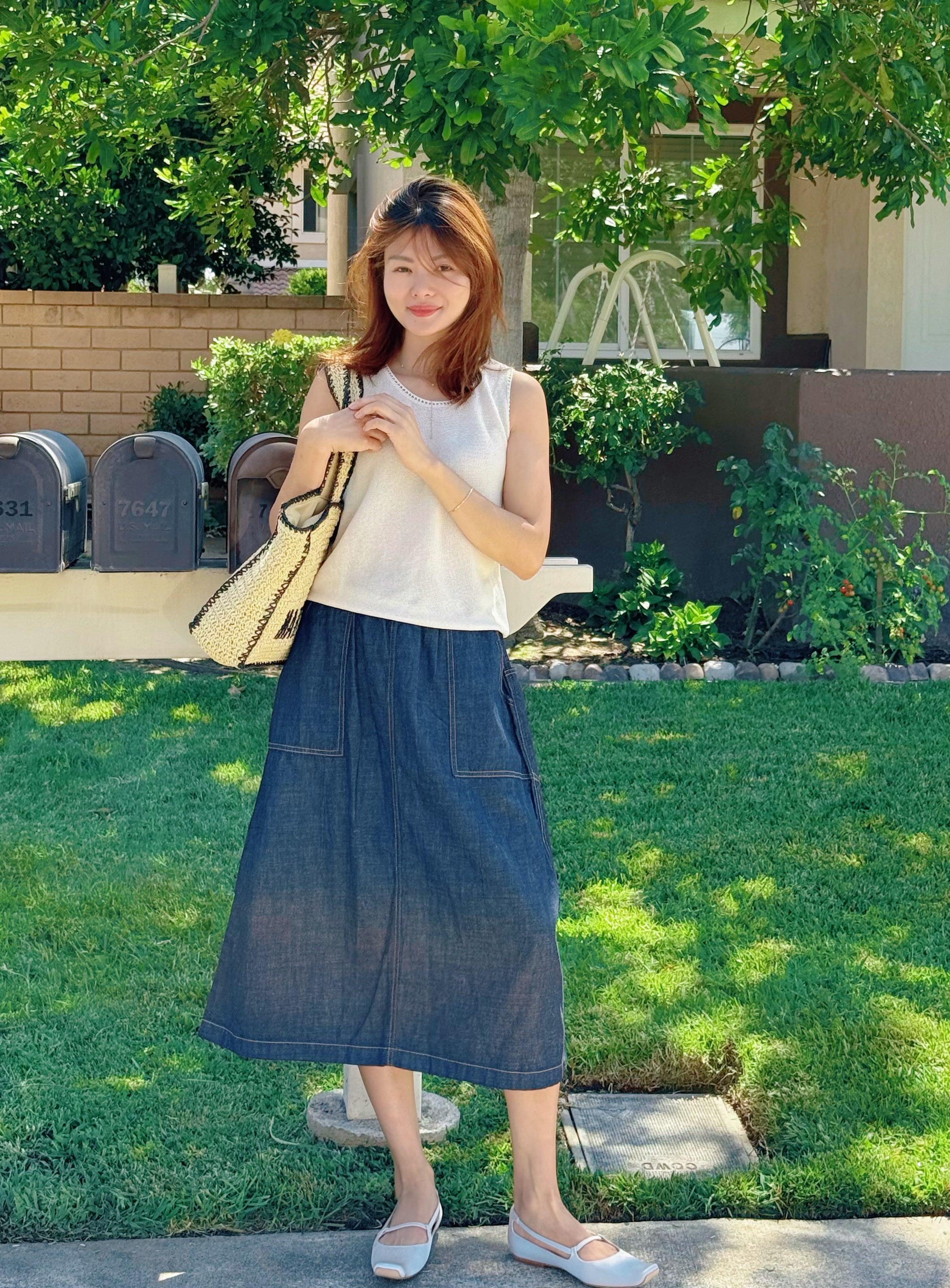 【Riko's collection】抗皱时髦设计感手编珠片清凉背心
