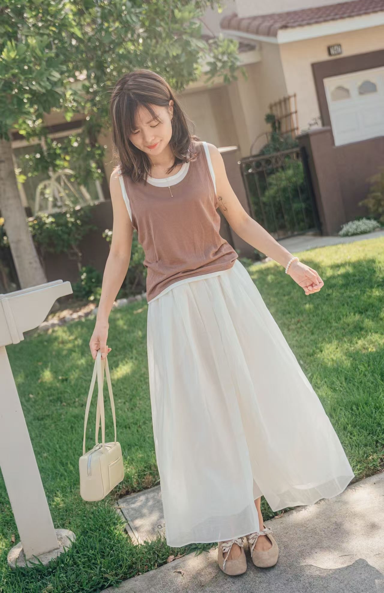 【Riko's collection】假两件无袖背心打底衫 多颜色可选