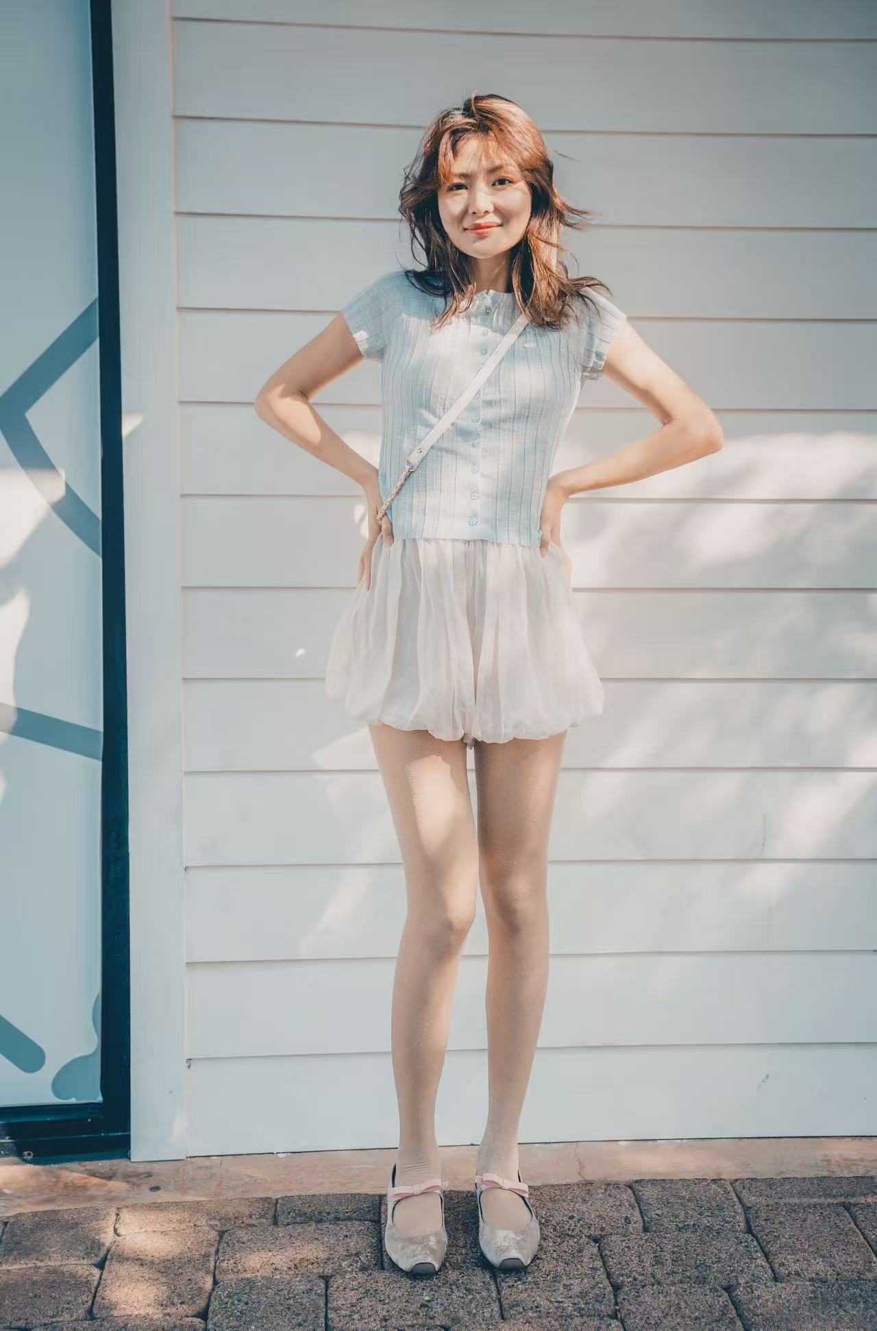 【Riko's collection】贝壳扣冰丝薄透针织T恤 超软糯