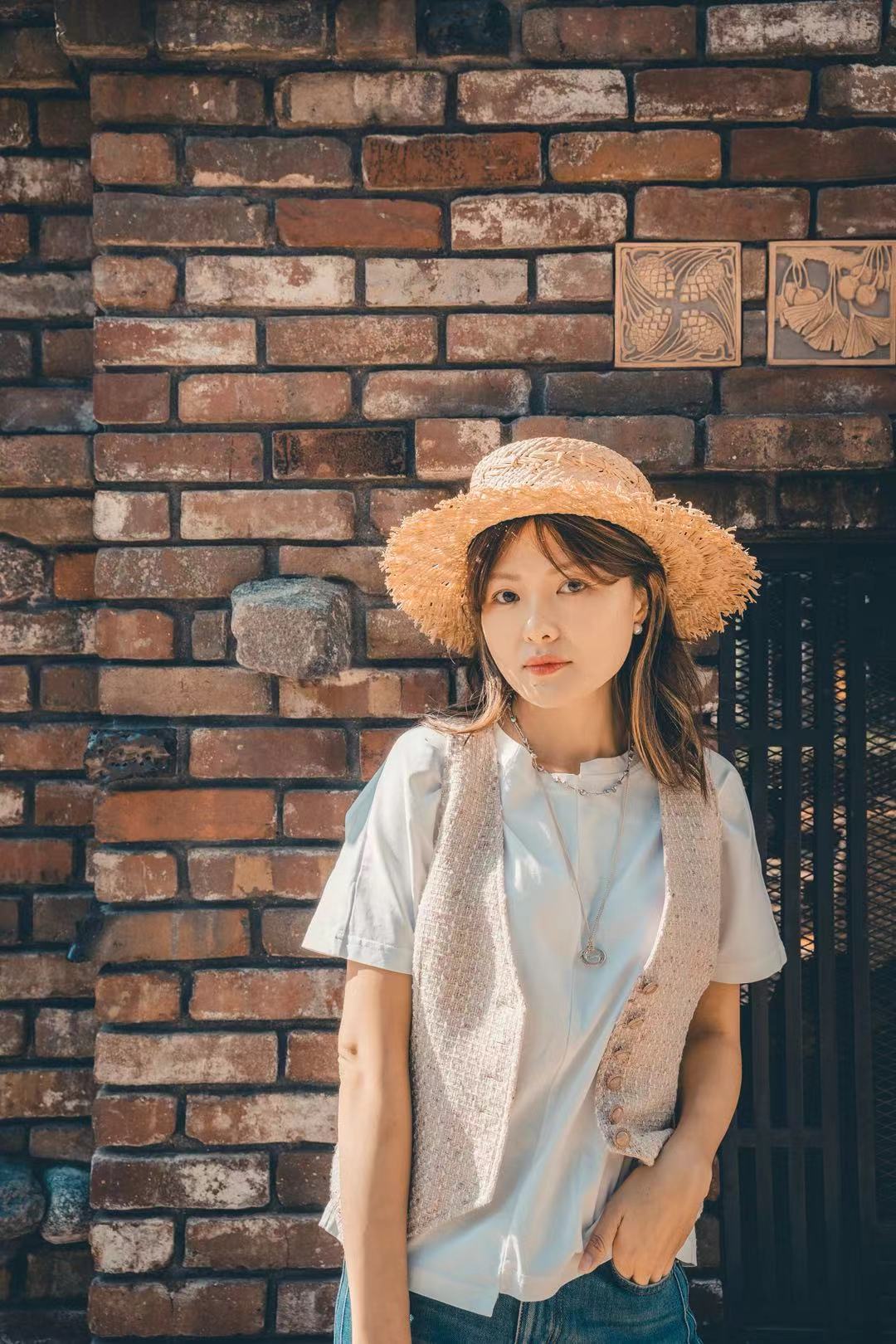 日本CA4LA  春夏氛围感 拉菲草镂空编织草帽 均码 natural