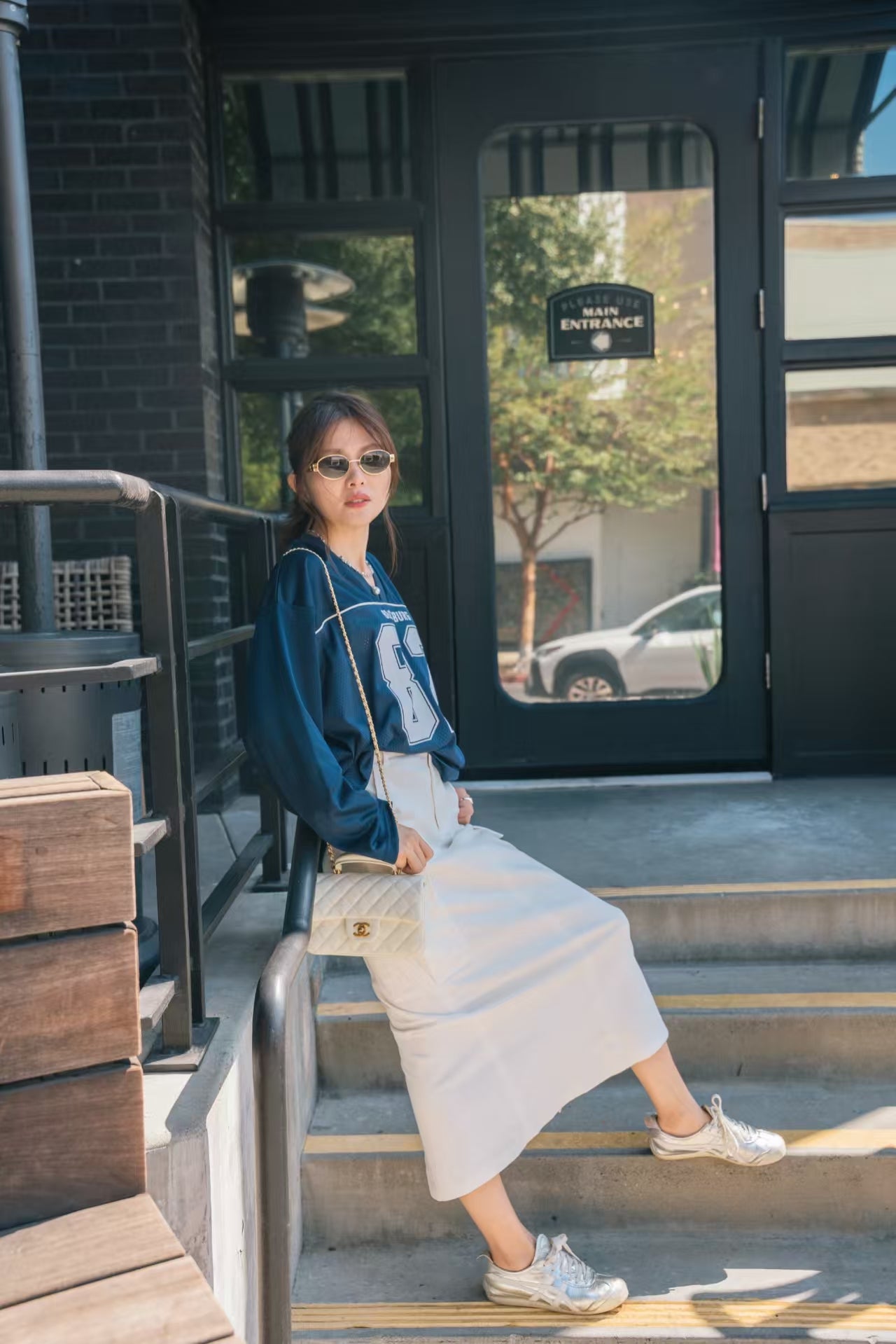 【Riko's collection】两侧捏褶设计防水A字版型半松紧腰半身裙