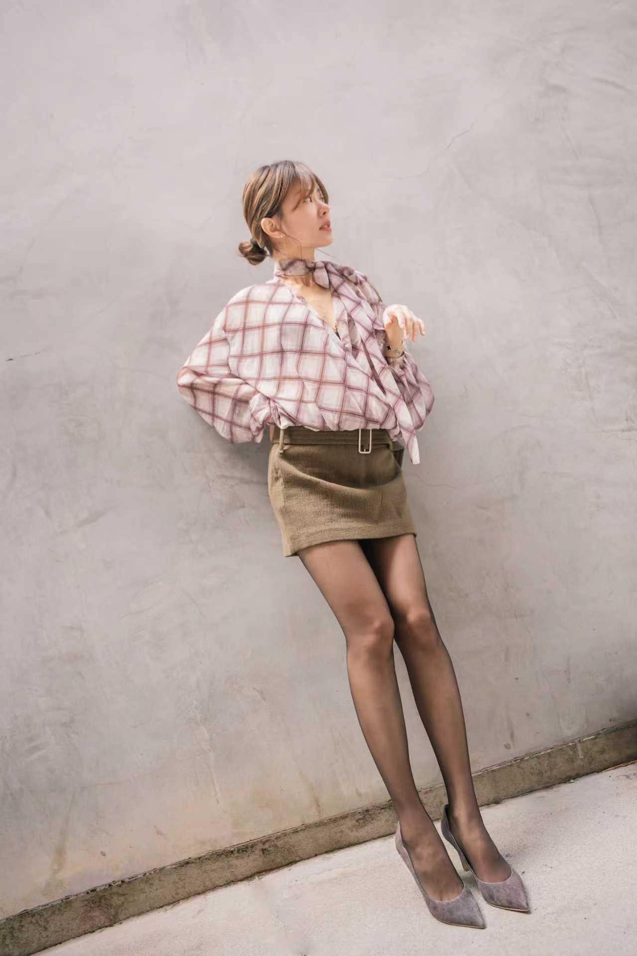 【Riko's collection】宽松飘带微透长袖衬衫均码