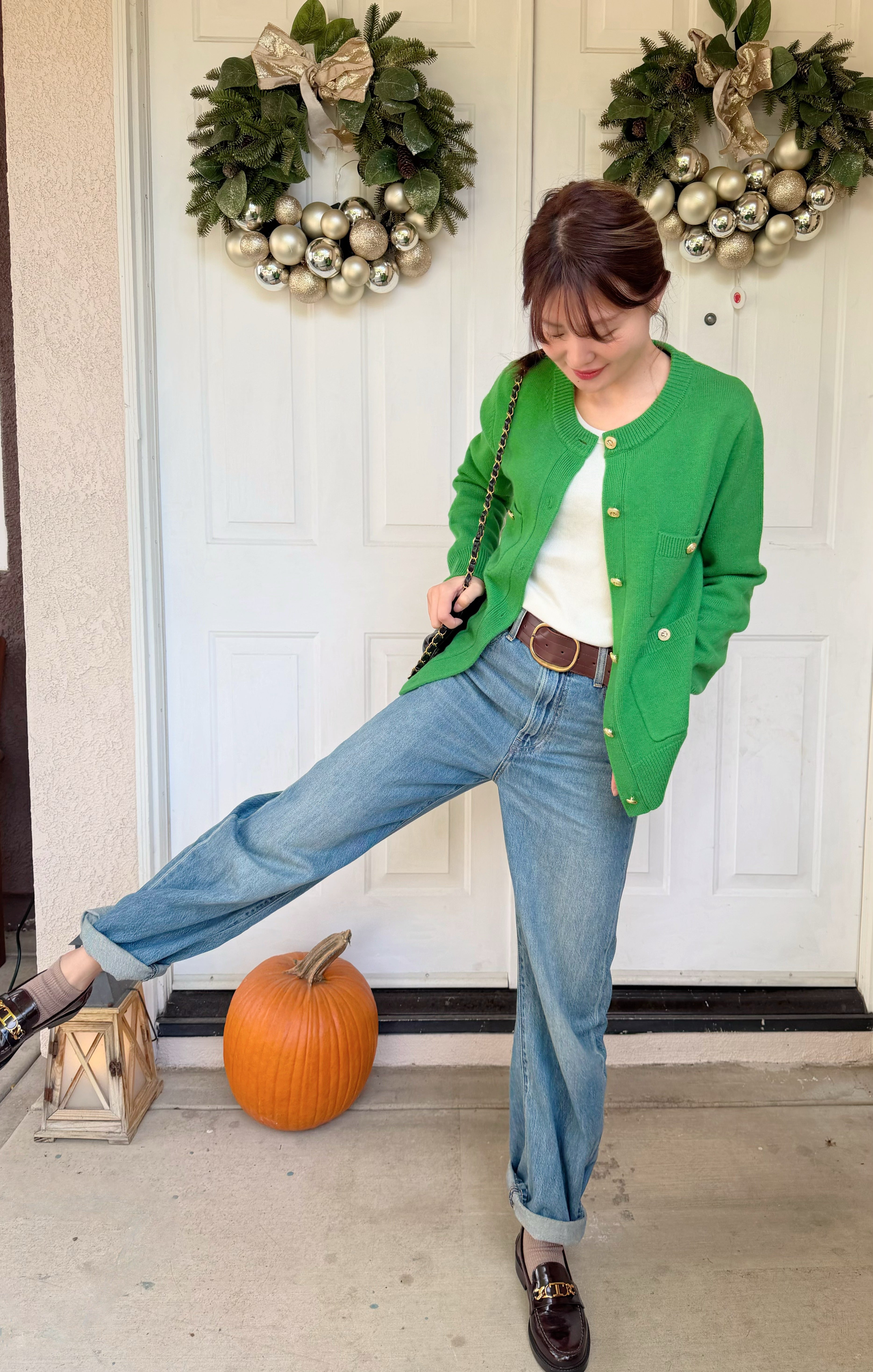 【Riko's collection】100%羊毛 小香风 小清新 针织开衫