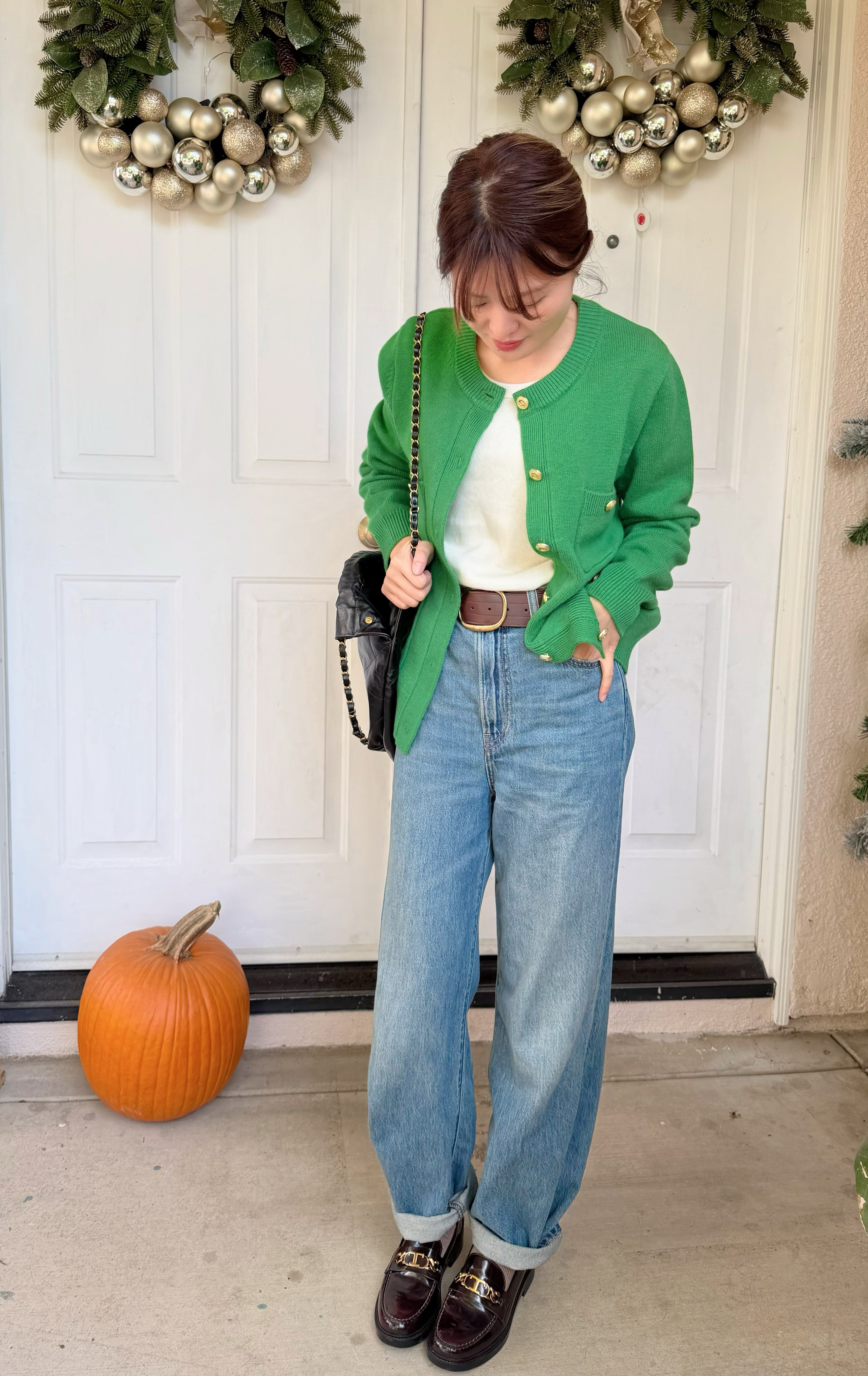 【Riko's collection】100%羊毛 小香风 小清新 针织开衫