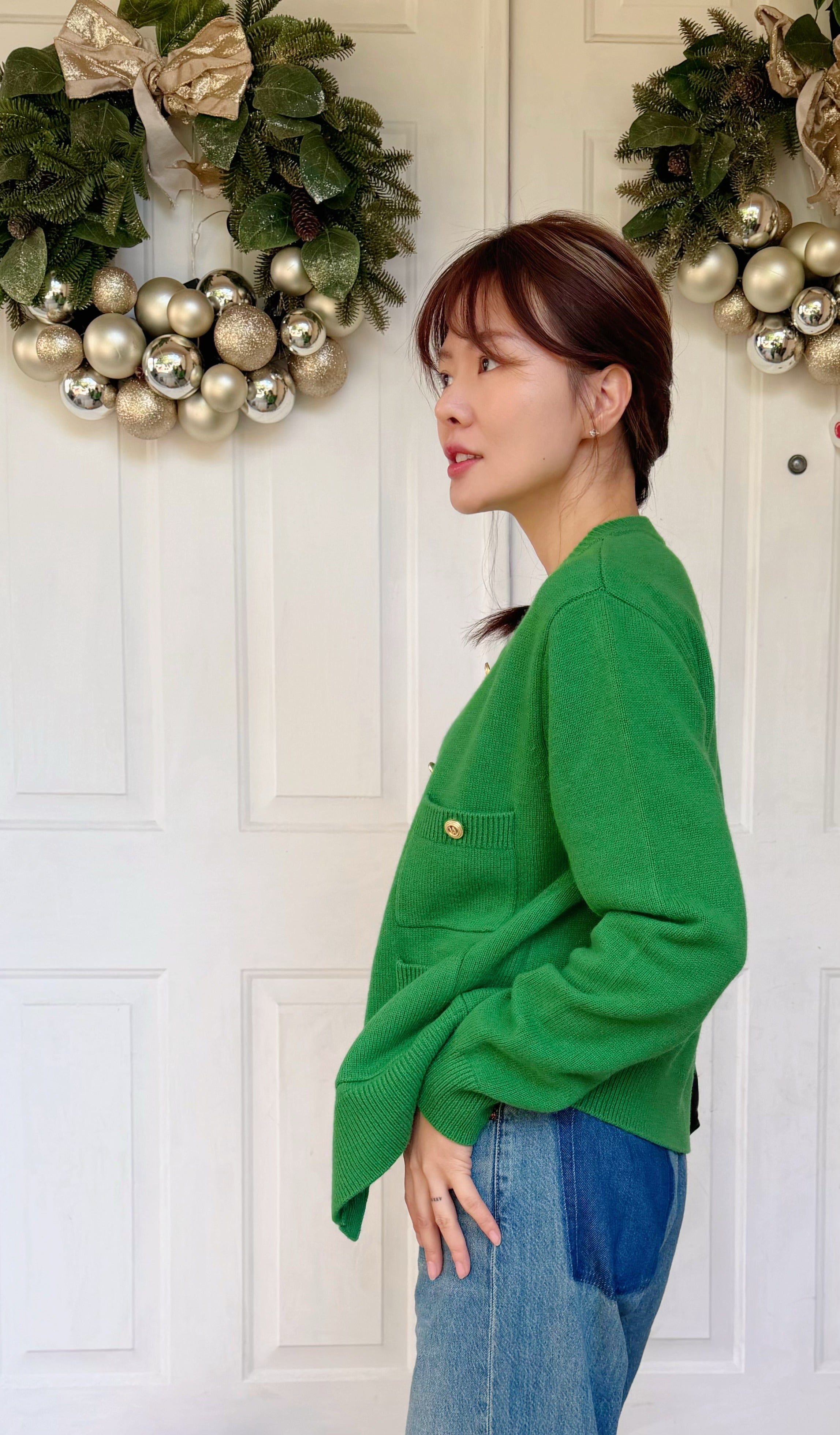 【Riko's collection】100%羊毛 小香风 小清新 针织开衫