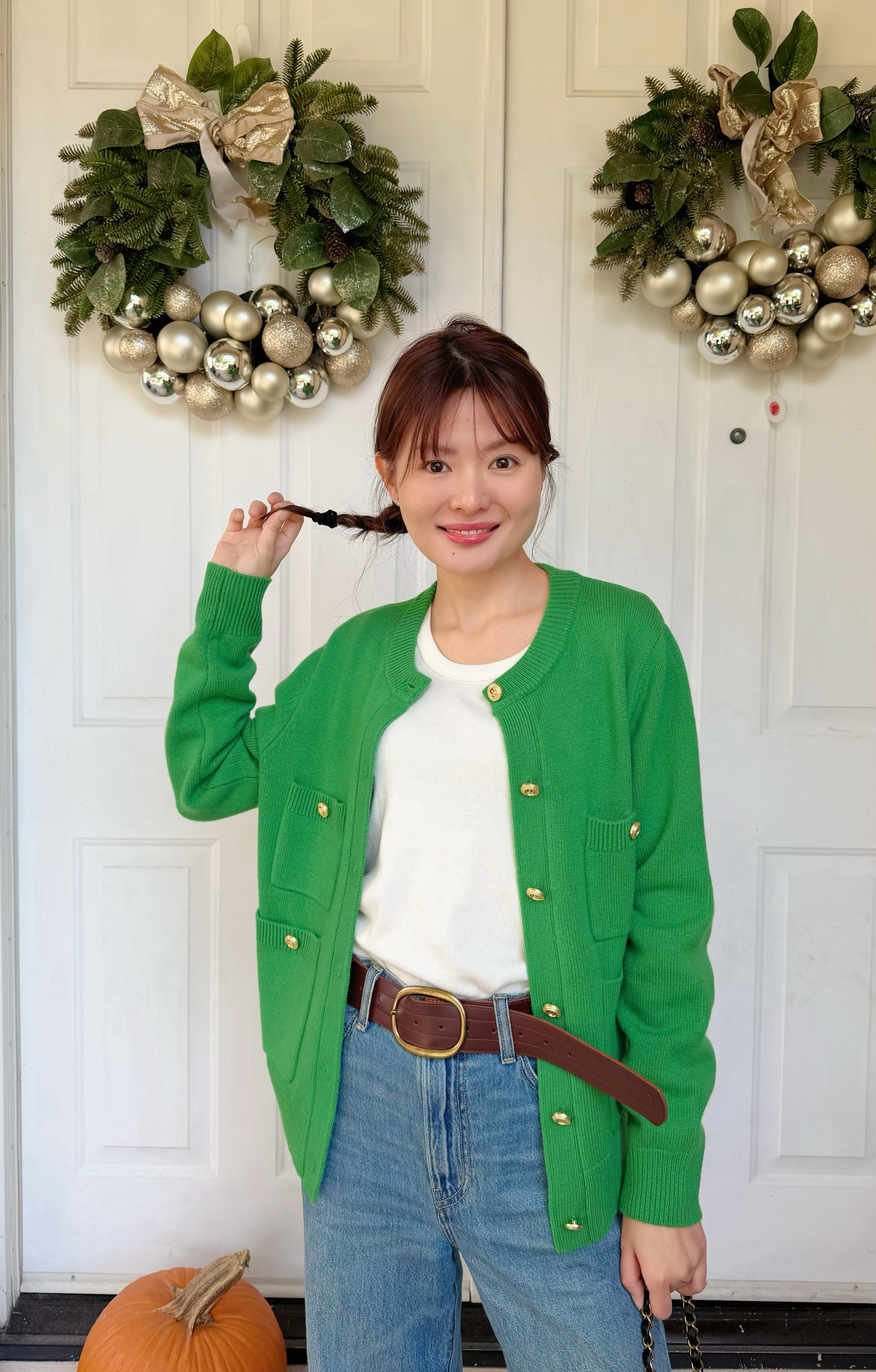 【Riko's collection】100%羊毛 小香风 小清新 针织开衫