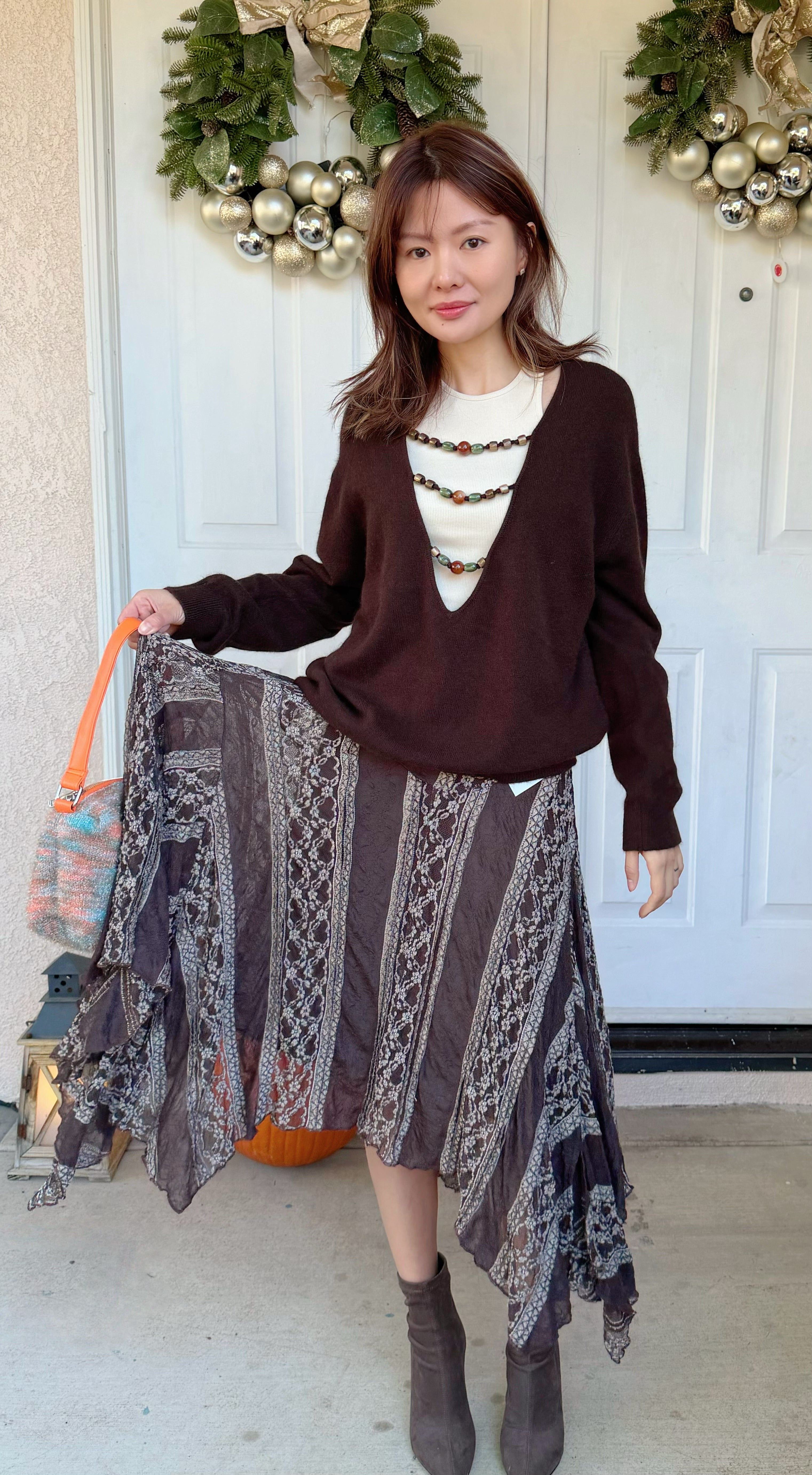 【Riko's collection】不规则拼接设计软糯蕾丝半裙