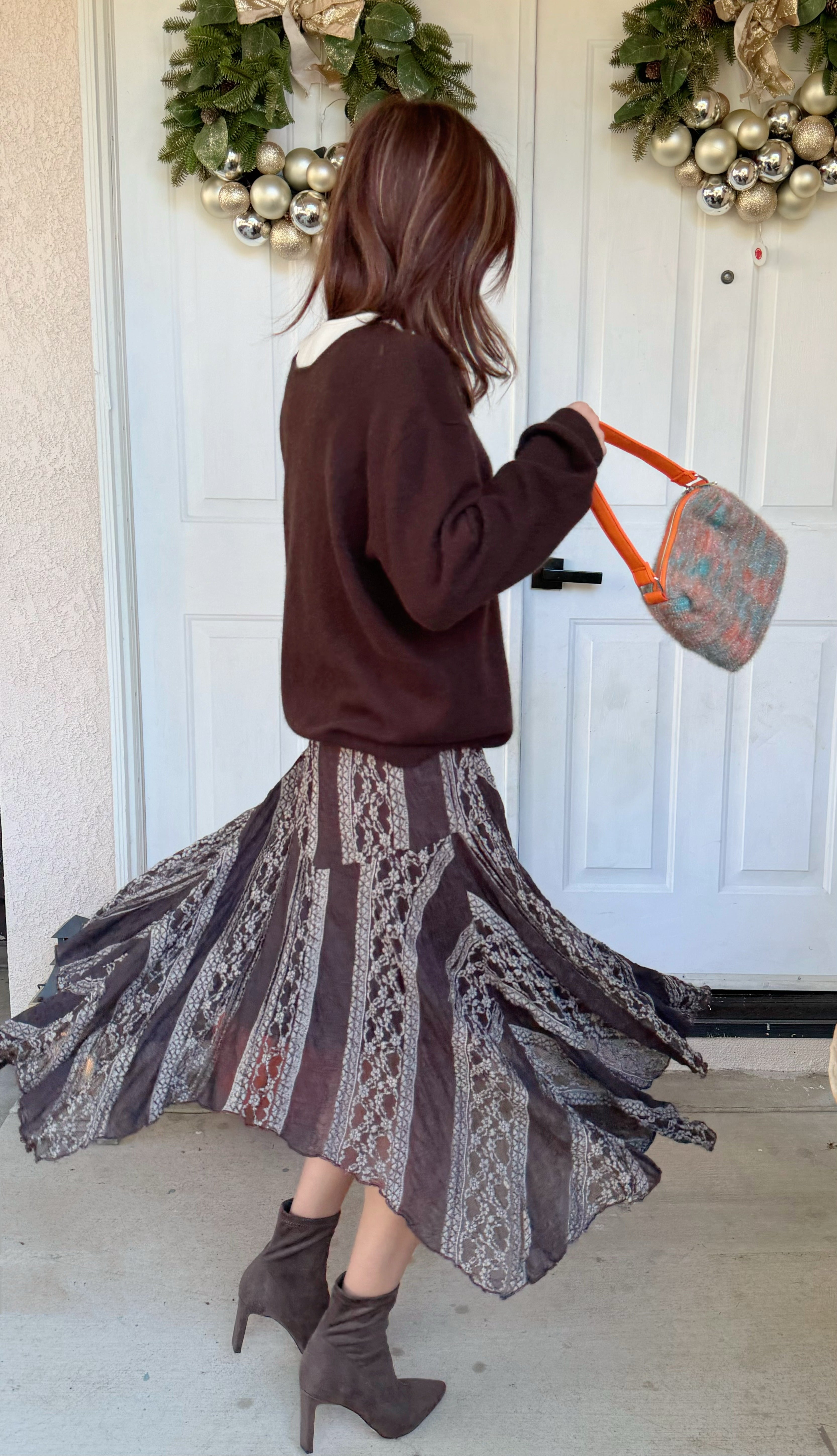 【Riko's collection】不规则拼接设计软糯蕾丝半裙