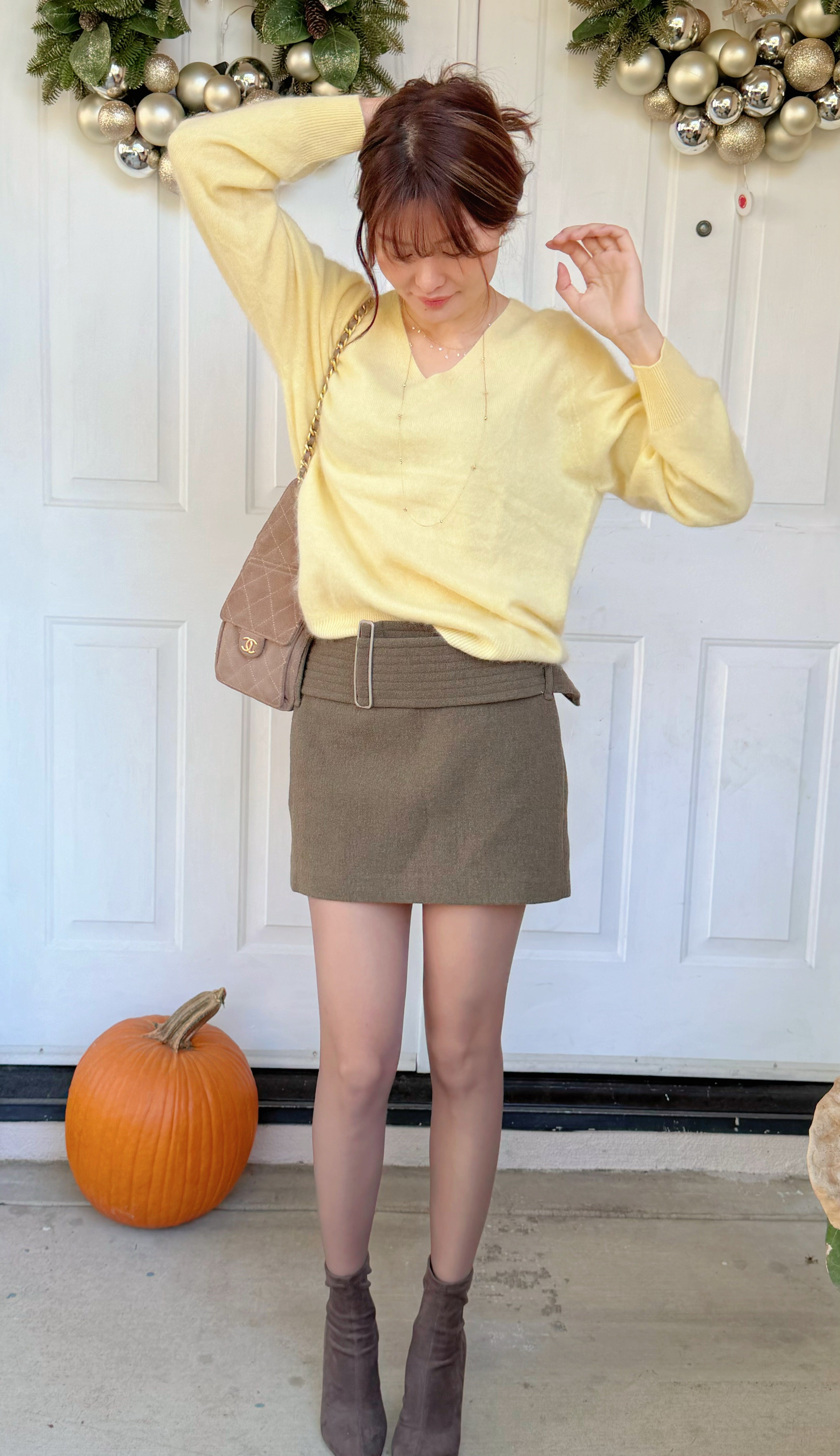 【Riko's collection】超软糯贴身舒适羊毛羊绒V领毛衣多色可选 均码（120斤以内）