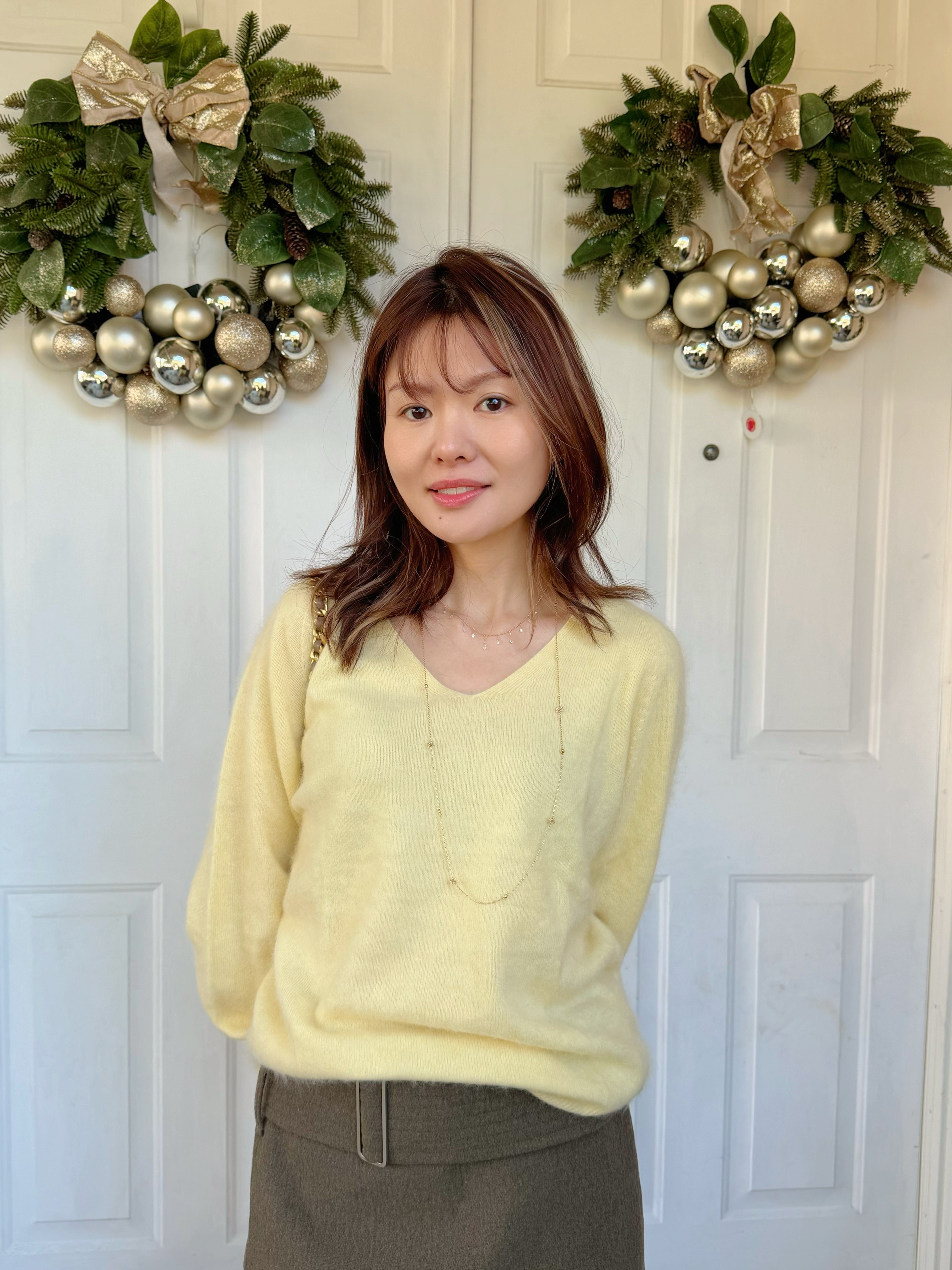 【Riko's collection】超软糯贴身舒适羊毛羊绒V领毛衣多色可选 均码（120斤以内）