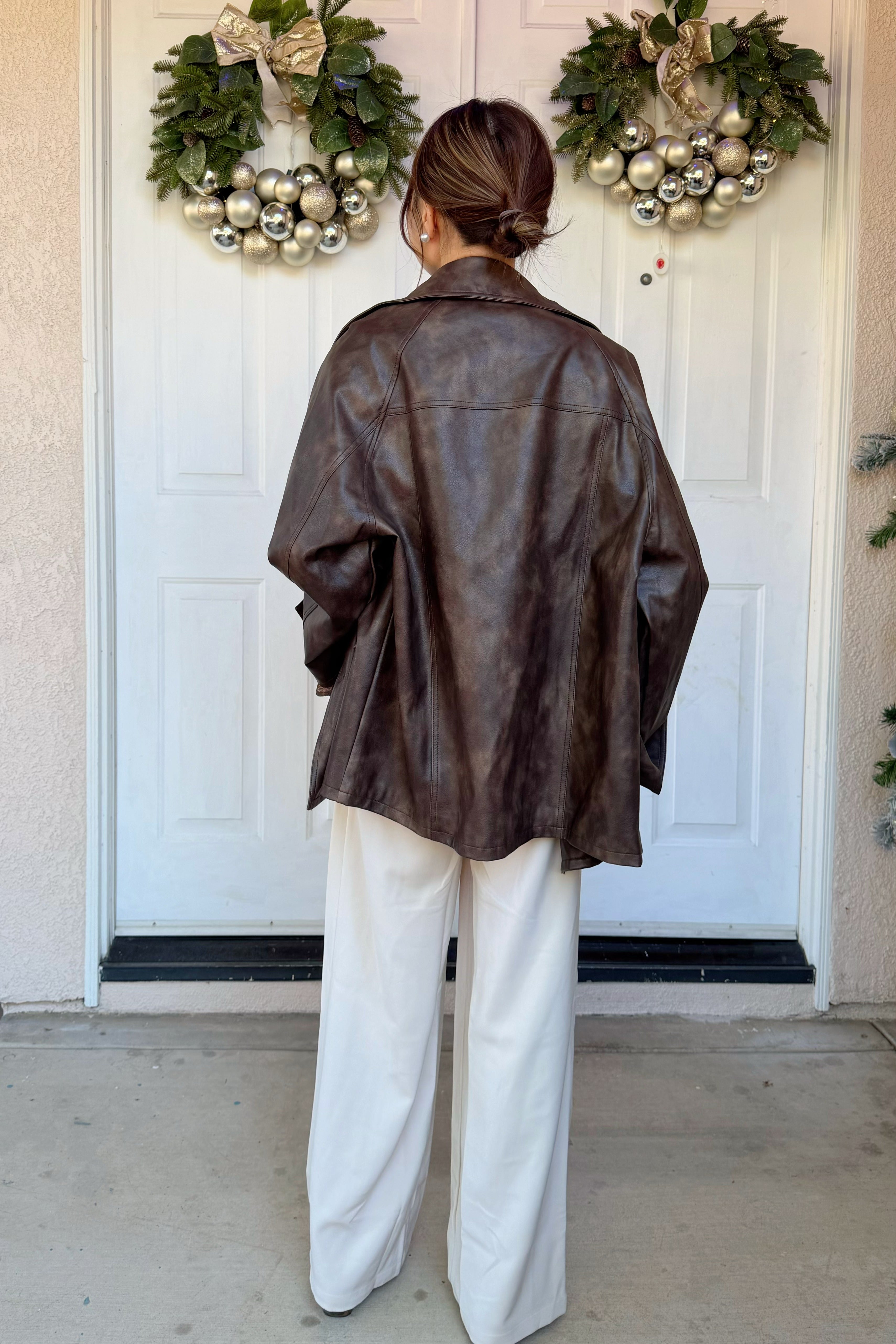 【Riko's collection】百搭气质款腰袢辫子设计奶白长裤