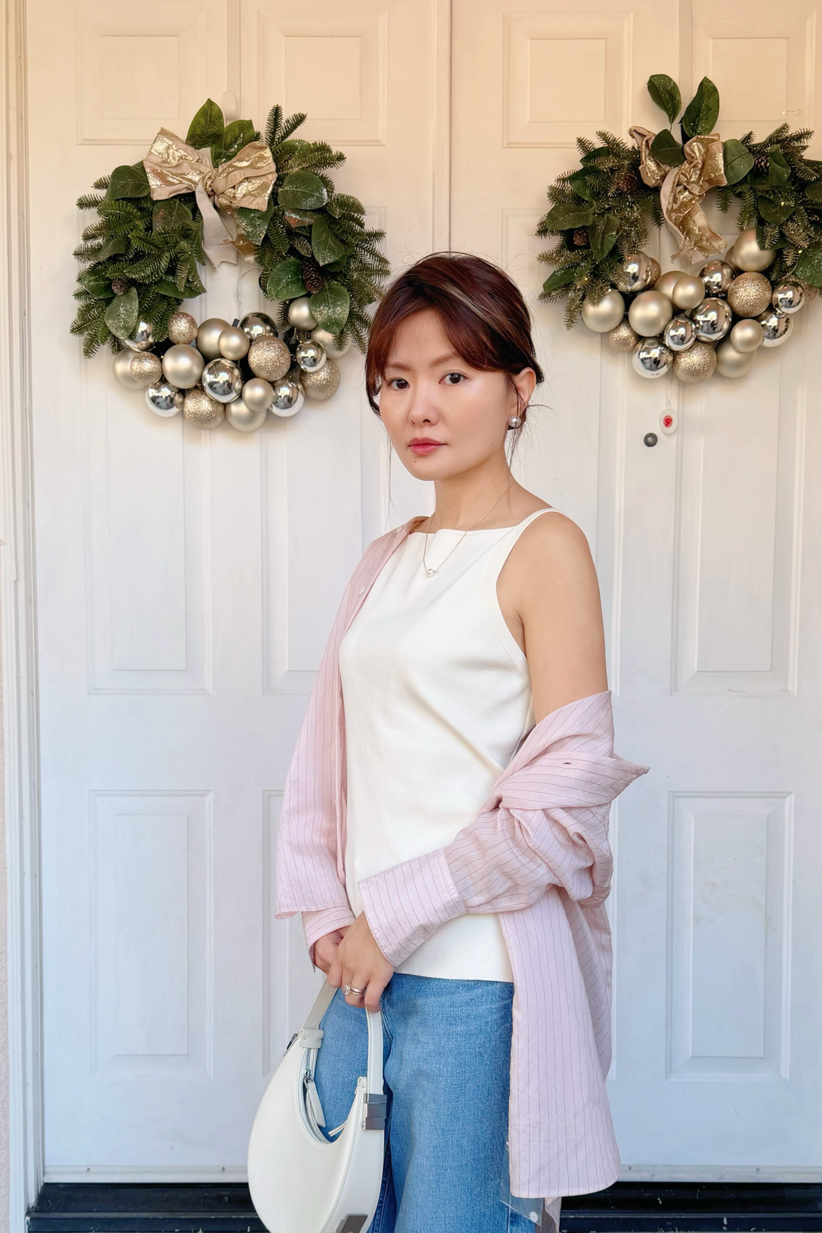 日本Beams 秋季新品 宽松条纹樱花粉衬衫 均码