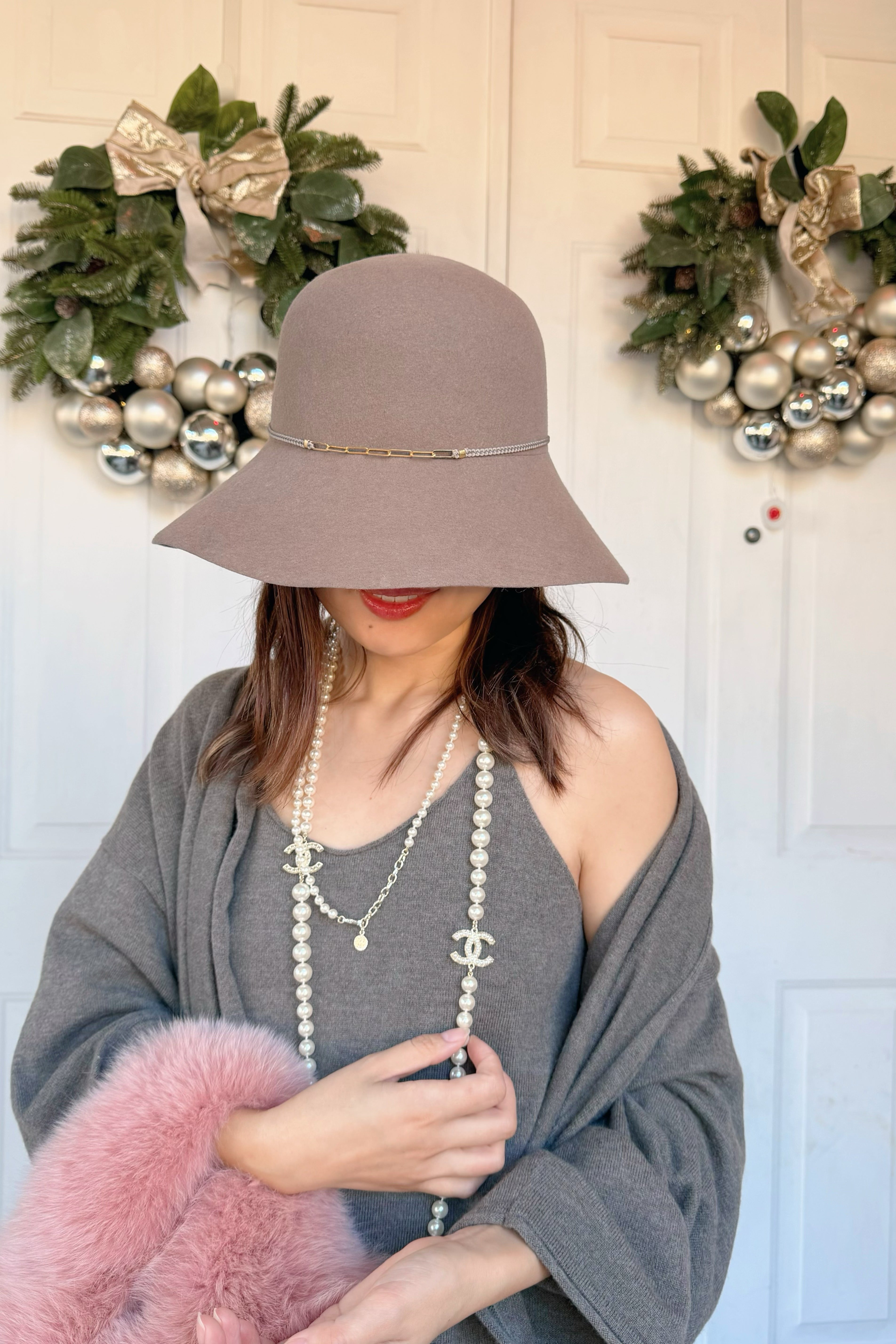 【Riko's collection】纯羊毛慵懒风卷边针织开衫吊带半裙三件套（105斤左右）