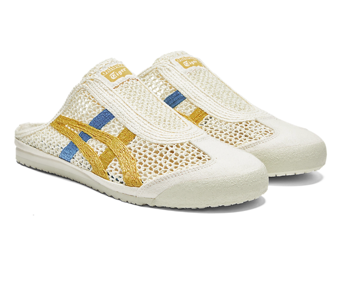 Onitsuka Tiger Mexico 66 Sabot White&Yellow&Blue 鬼冢虎 墨西哥66网眼拖鞋 白&黄&蓝