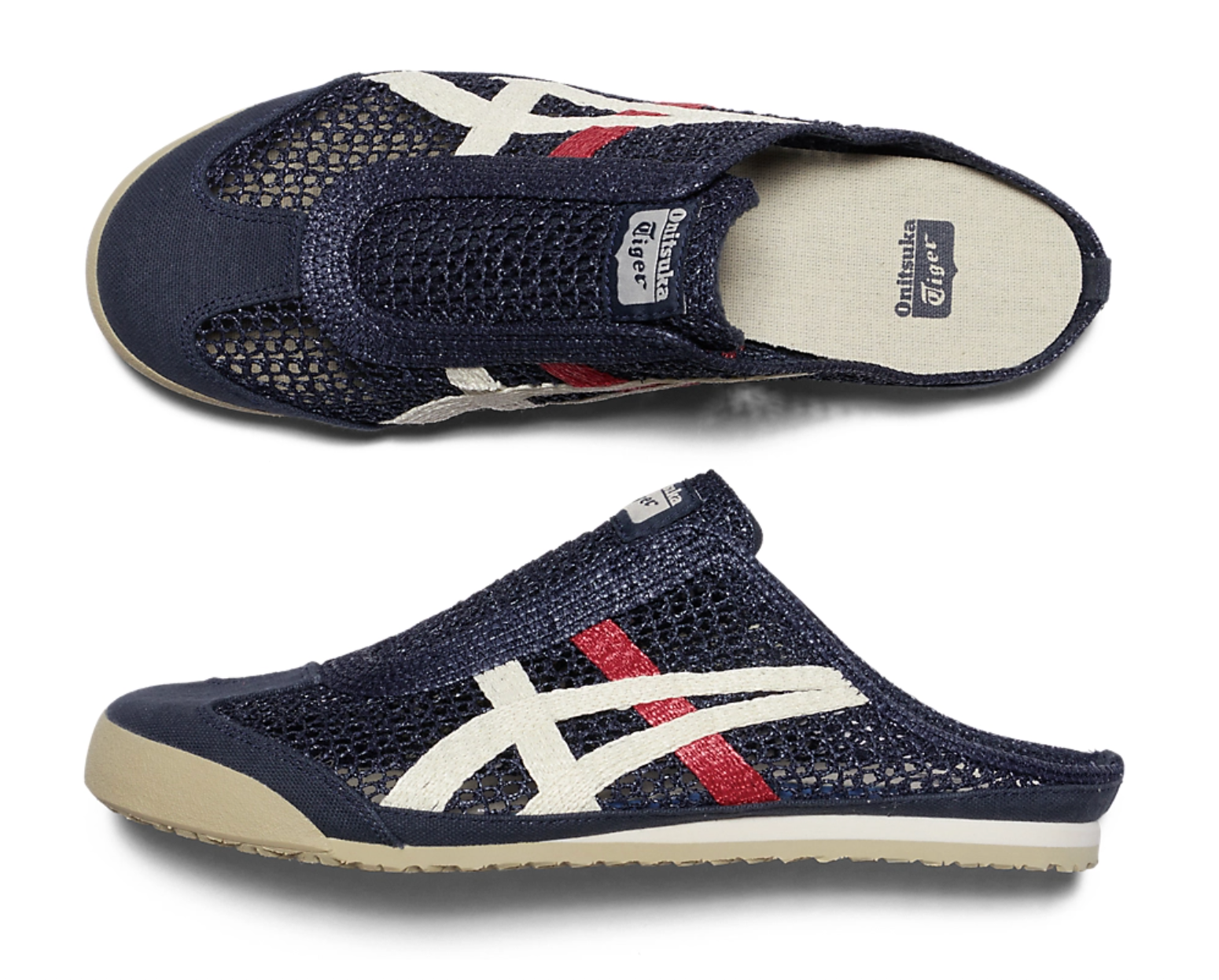 Onitsuka Tiger Mexico 66 Sabot Navy&White&Red 鬼冢虎 墨西哥66网眼拖鞋 藏青&白&红