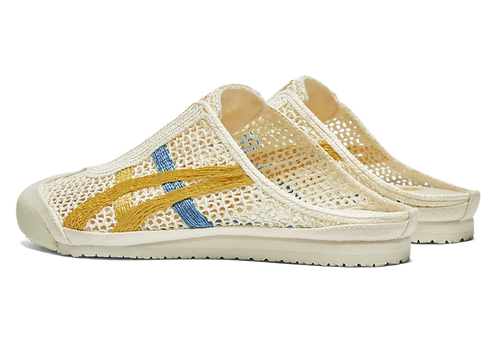 Onitsuka Tiger Mexico 66 Sabot White&Yellow&Blue 鬼冢虎 墨西哥66网眼拖鞋 白&黄&蓝