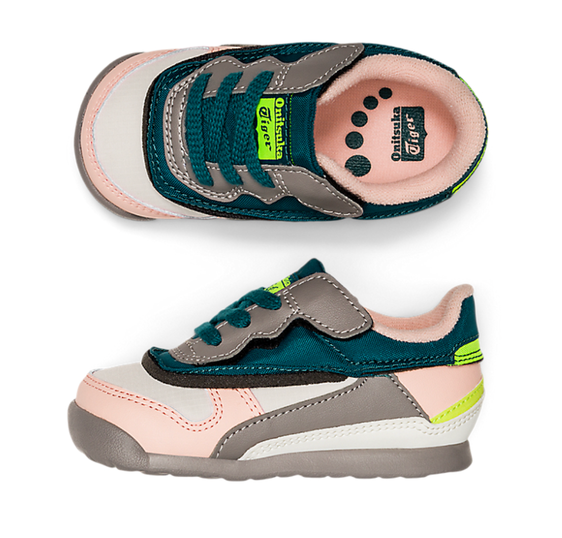 Onitsuka Tiger ADMIX RUNNER KIDS 鬼冢虎 儿童款 透气运动鞋 小童版 粉色 【材质：织物+合成革】