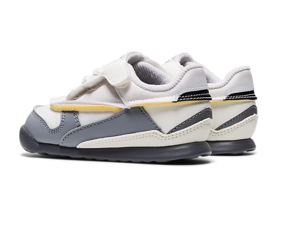 Onitsuka Tiger ADMIX RUNNER KIDS 鬼冢虎 儿童款 小童版 透气运动鞋 米色/灰色 【材质：织物+合成革】
