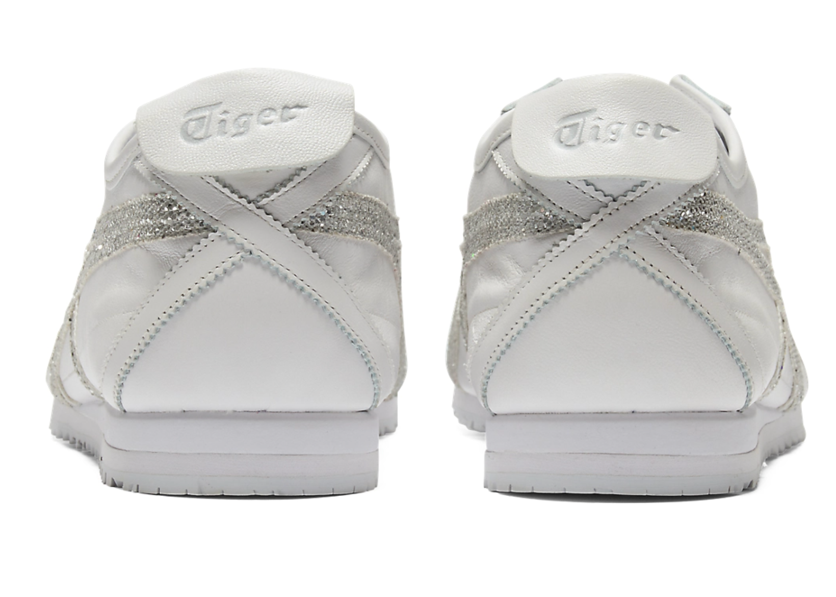 Onitsuka Tiger Mexico 66 White&Sparkling Silver 鬼冢虎 墨西哥66德训鞋 白色&银色闪片