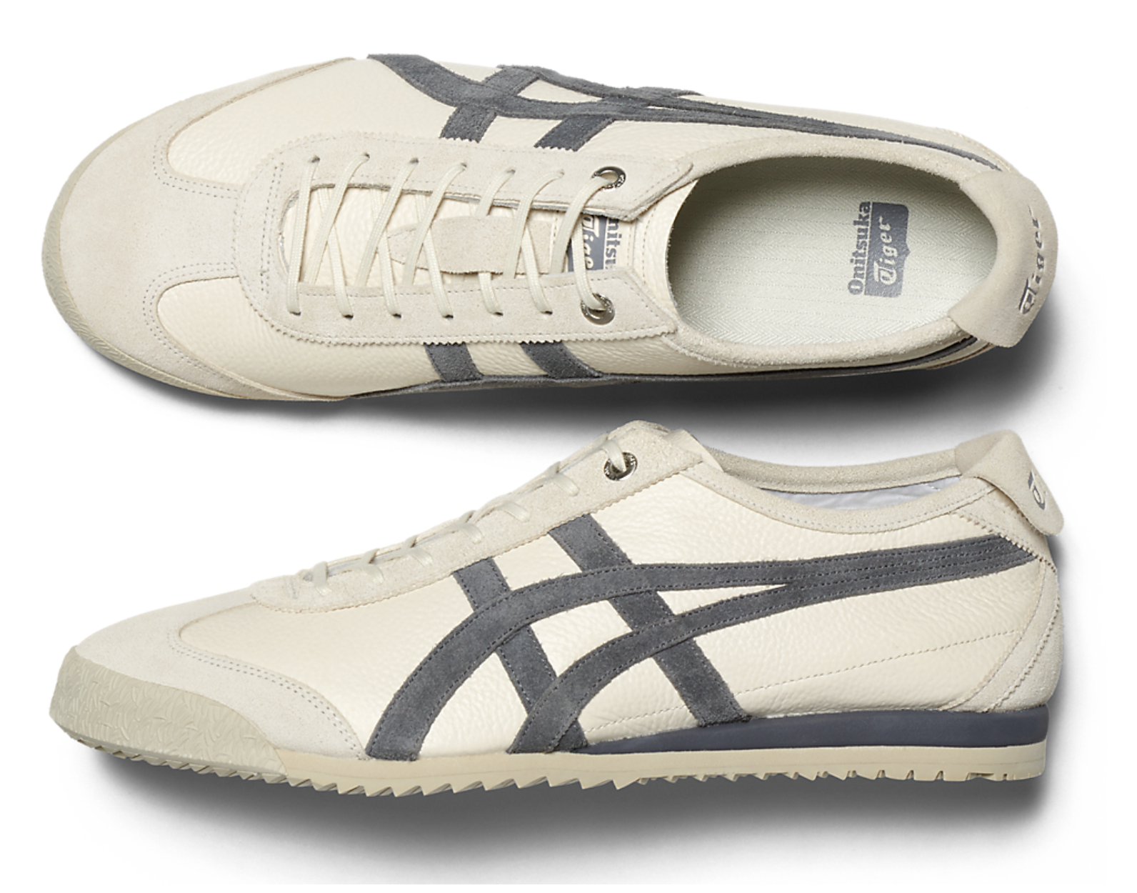 Onitsuka Tiger Mexico 66 SD VIN Beige & Grey 鬼冢虎 墨西哥66 SD VIN复古德训鞋 象牙&炭灰