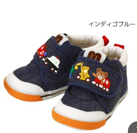 Mikihouse Kids Denim Shoes 第二阶段牛仔布童鞋（No Shoe Box 默认无盒）