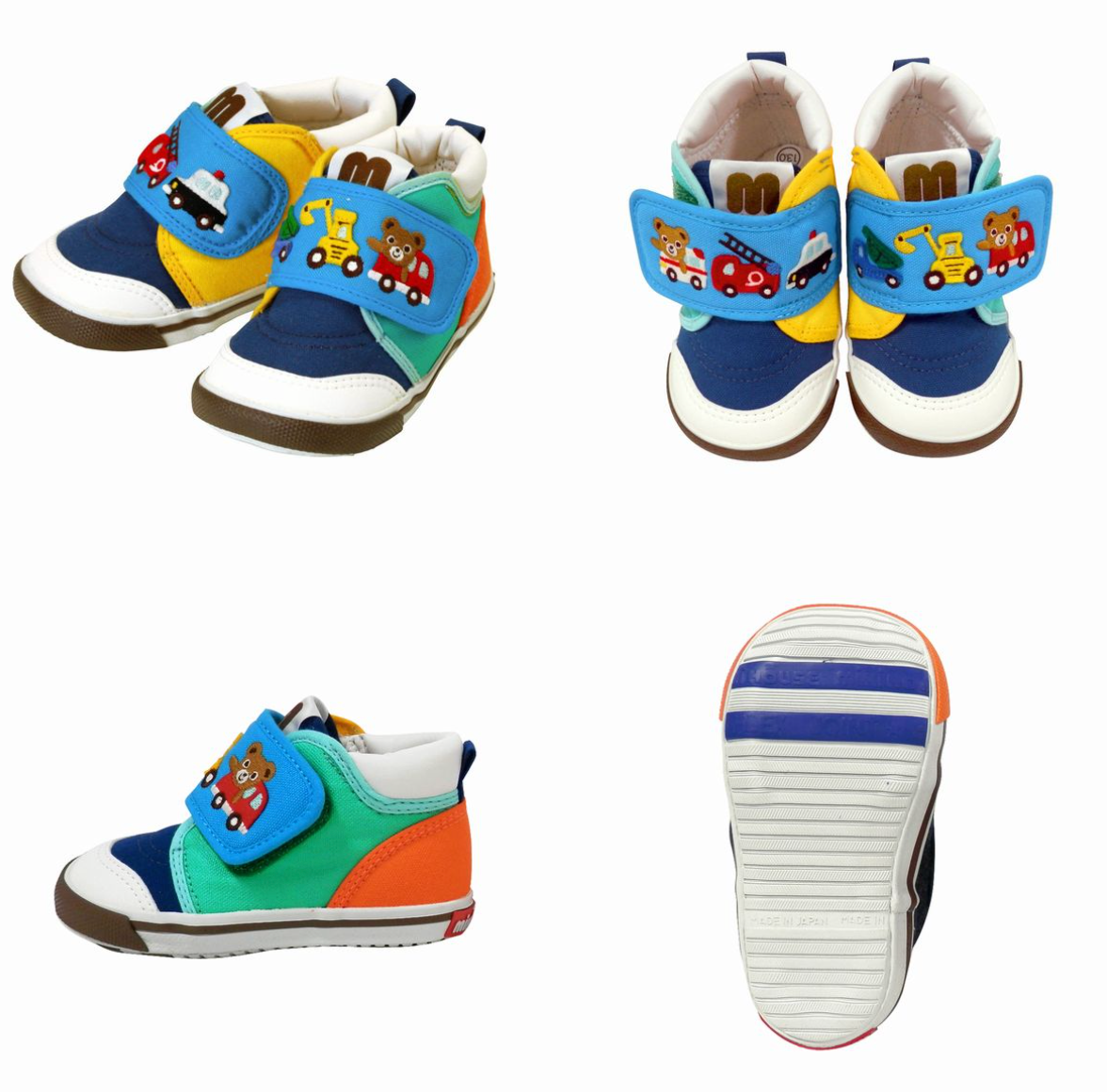 Mikihouse Kids Mixed Color Shoes 第二阶段拼色童鞋（No Shoe Box 默认无盒）