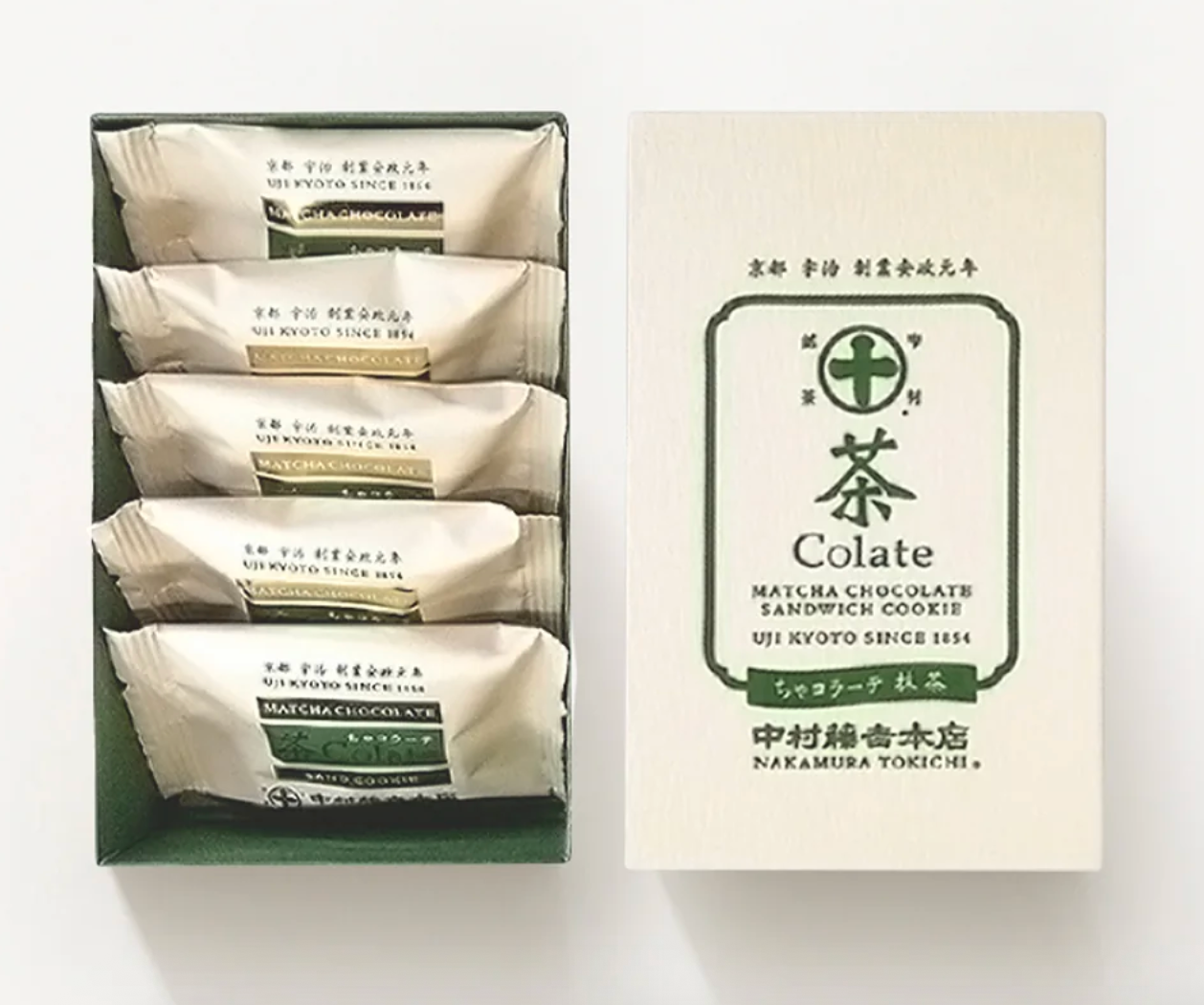 Nakamura Tokichi Matcha Chocolate Sandwich Cookies 中村藤吉抹茶巧克力饼  5 pieces （EXP：08/14/2026）