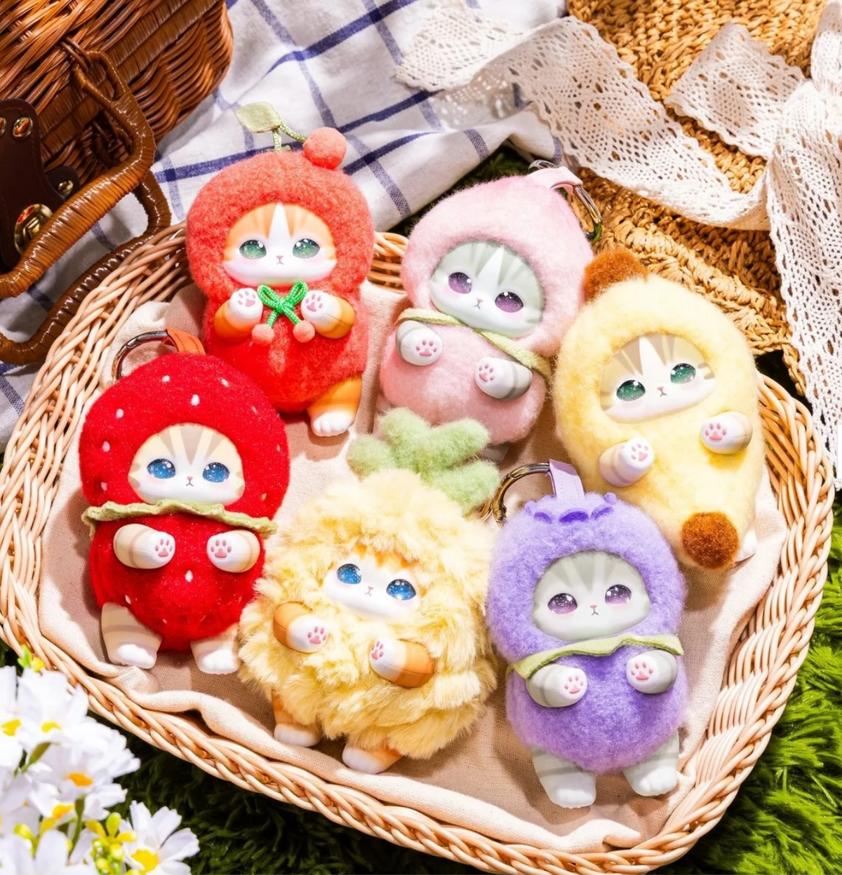 ⭐️mofusand Fruity Kittens Collectible Plush  mofusand 水果猫系列毛绒公仔 1PCS