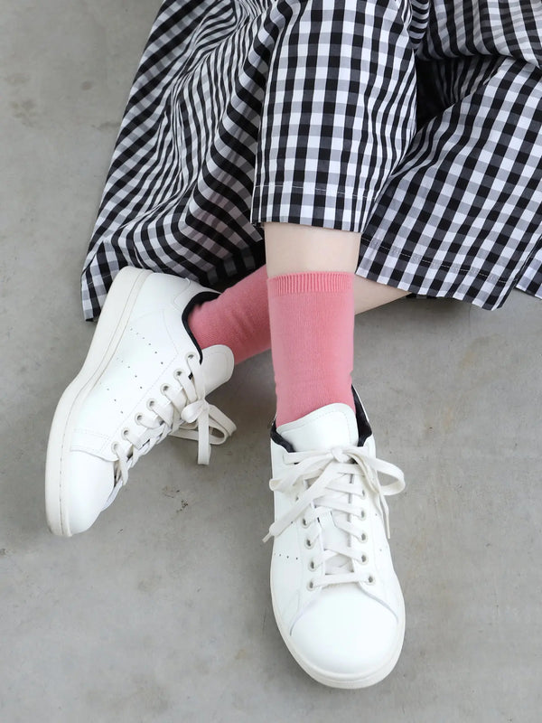 日本靴下屋Tabio 女士棉质中筒袜 粉色