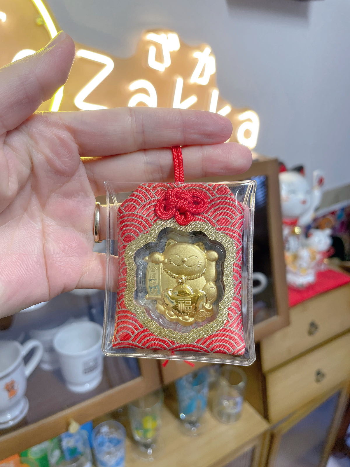 日本周大福限定999足金开运御守g重0.27g
