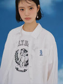【Pre-order item】日本 LILY BROWN 26夏季新品 条纹衬衫 防晒罩衫 搭配同色大肠发圈 白色 均码