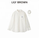 【Pre-order item】日本 LILY BROWN 26夏季新品 条纹衬衫 防晒罩衫 搭配同色大肠发圈 白色 均码
