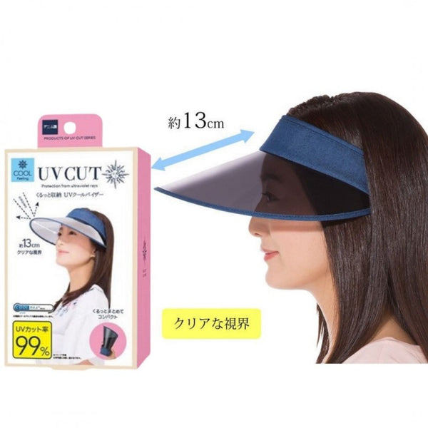 日本 NEEDS UV CUT 便携可卷式收纳 防UV 空顶冷感太阳帽 附收纳袋 （牛仔蓝）