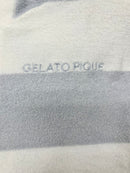gelato pique  26春季新品 毛绒绒拉链连帽居家服 灰兰白条纹上衣  均码 超软糯质感
