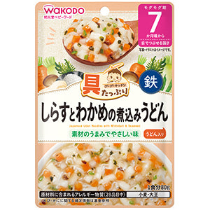 日本和光堂WAKODO   白菜裙带菜乌冬面 7个月+  80g（保质期2025年1月）