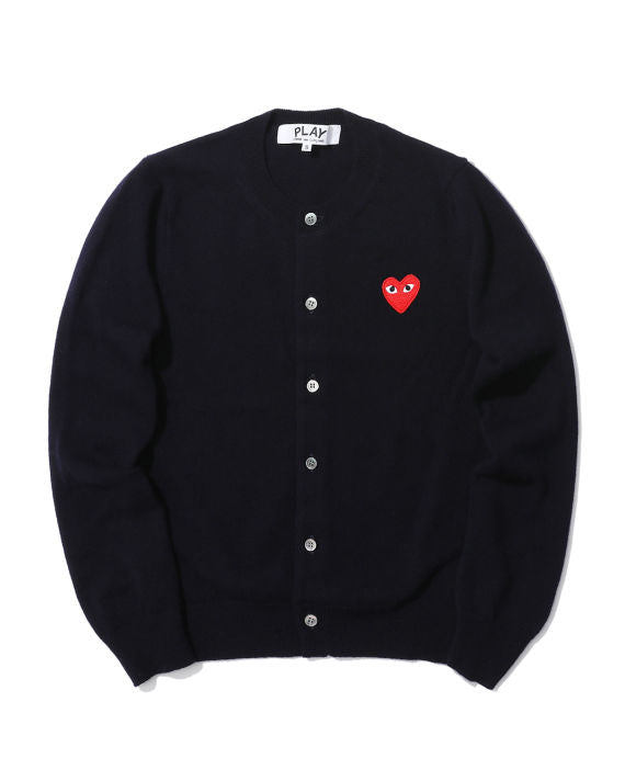COMME des GARÇONS 川久保玲 羊毛衫/开衫 100%羊毛 【黑色红心】【模特🍐（166/100斤）穿的是女士L】（男女同款）