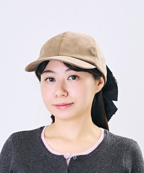 CA4LA HILDA 6 White 提花大蝴蝶结仿麂皮质感棒球帽 白色