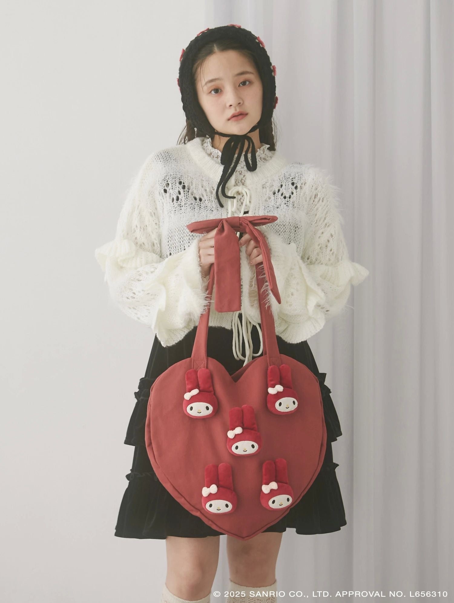 日本Merry jenny 合作款 My Melody heart tote bag