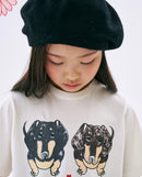 Mardi Mercredi Kids Tshirt Drawing Ddanji Twin Cream 韩国 儿童纯棉T恤 画作双胞小狗 奶油色