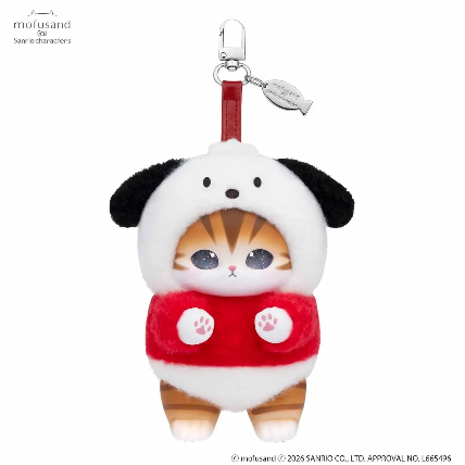 Mofusand x Sanrio Characters Kiramekko Plush Keychain Blind Box (1 Random Design) 猫福珊迪x三丽鸥限定联名挂件盲盒 1个（6种款式随机）