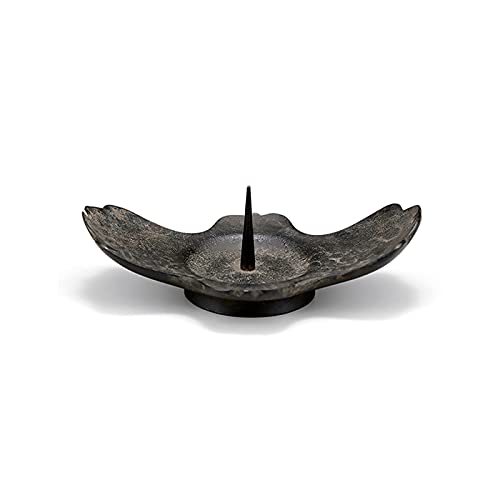 日本 能作Nousaku「波灯立」黃銅鑄物烛台 黑茶